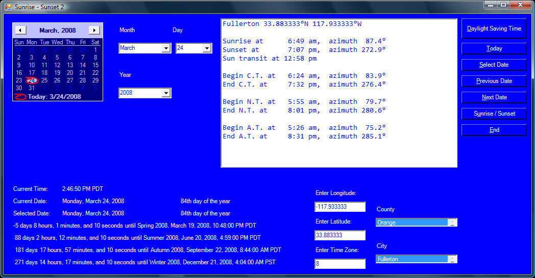 Screen Shot of Sunrise - Sunset 2